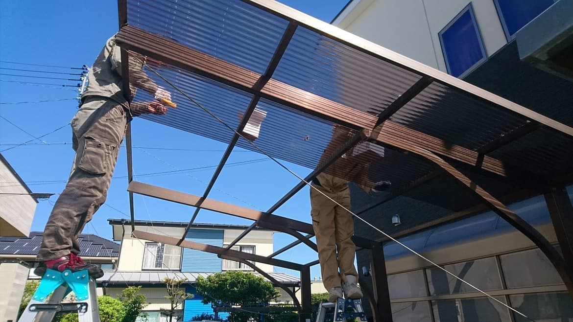 カーポート波板交換 東郷町 | カーポート修理ならエクステリアの窓口東郷町