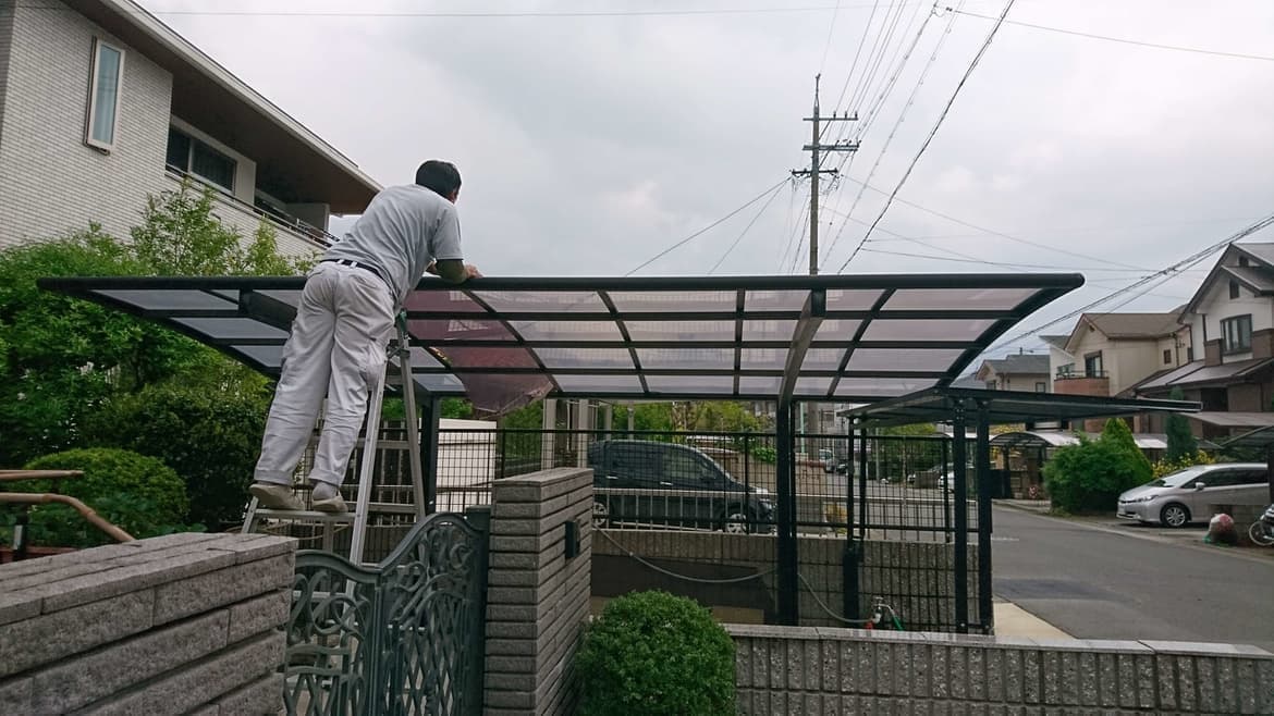 カーポートパネル取替え 東郷町 | カーポート修理ならエクステリアの窓口東郷町